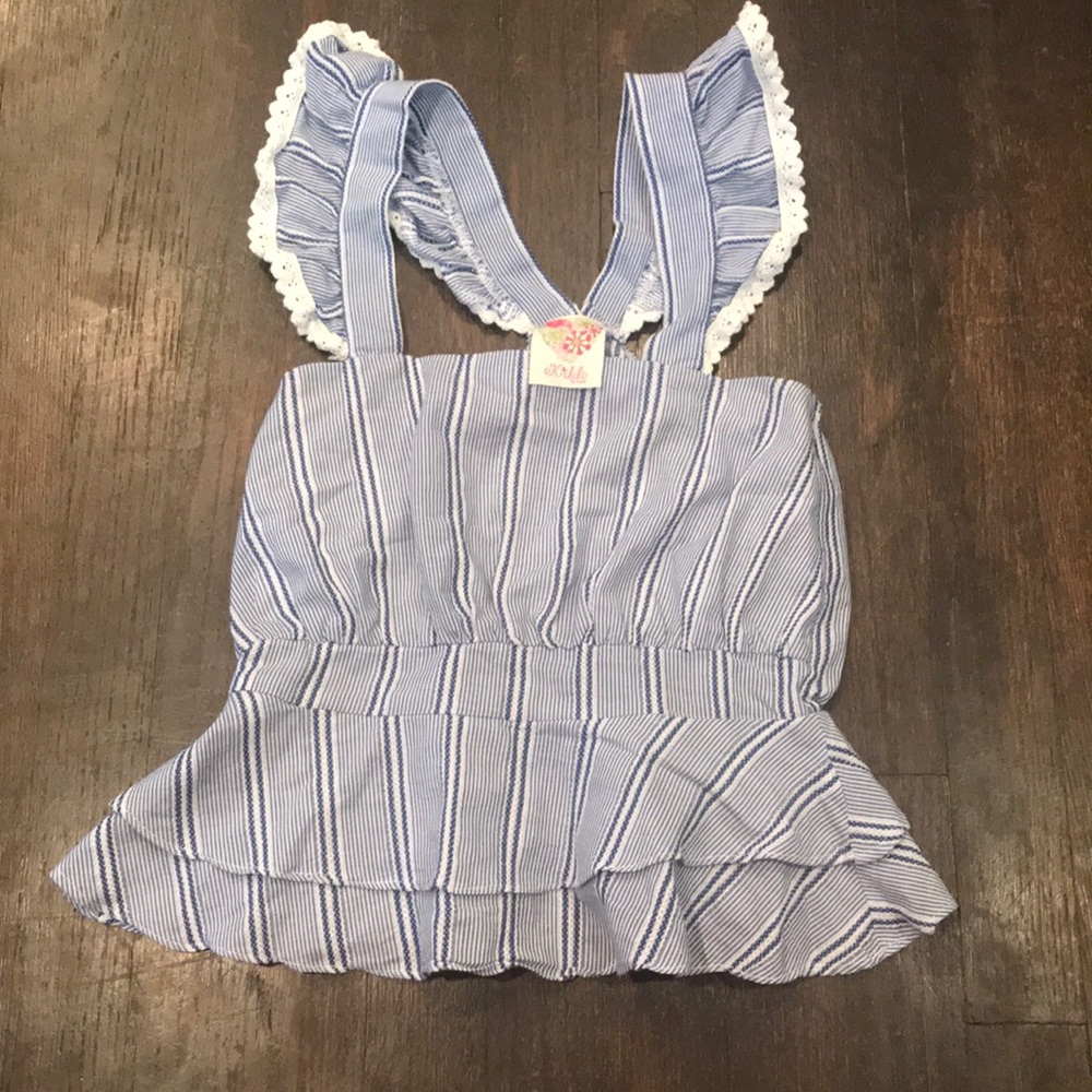 Girls Blue strip summer top